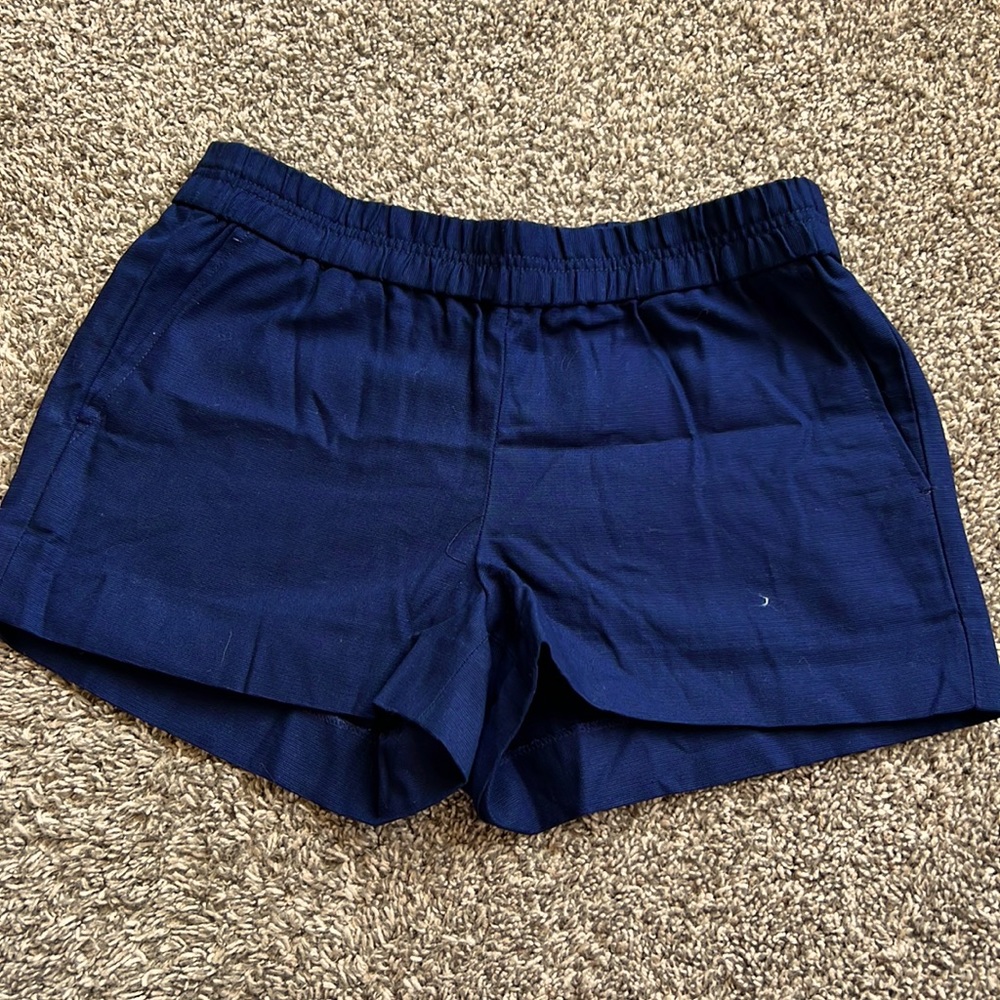 J Crew Navy Stretch waistband shorts with pockets